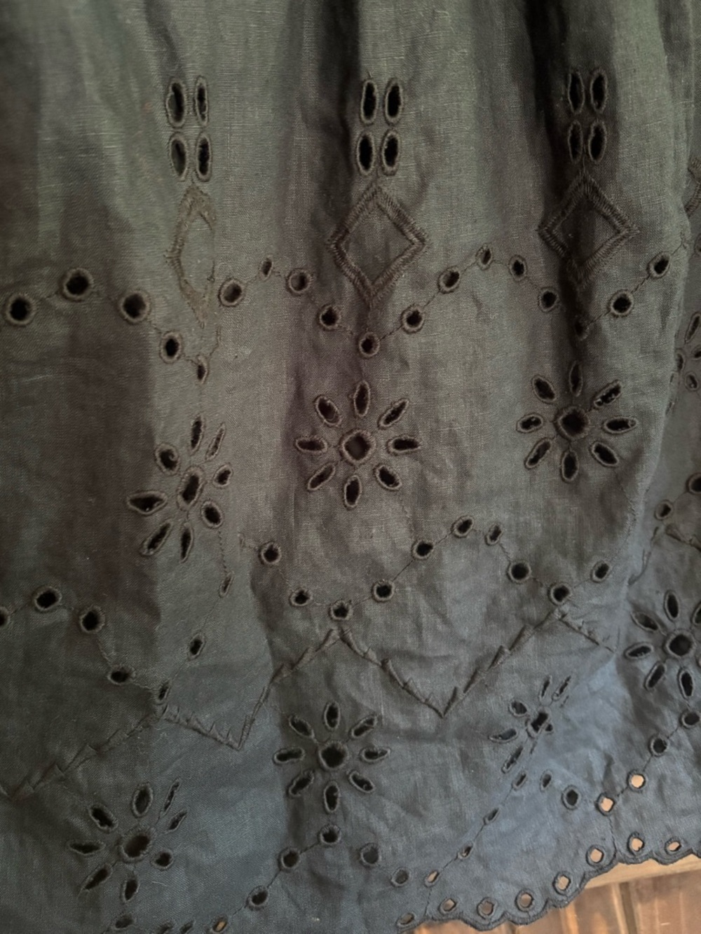Rachel Parcell Black Eyelet A-Line Skirt- Size Large- Mother’s Day Skirt - Picture 7 of 11